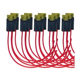 10 X Porta Fusível 2,5mm Com Fusível Lâmina 20a