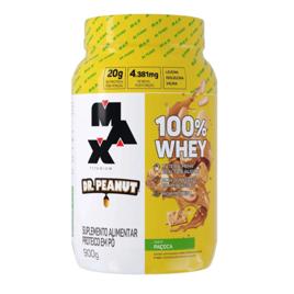 100% Whey Protein Dr. Peanut 900g Sabor Paçoca Max Titanium