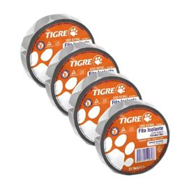 4 Un Fita Isolante 18mm X 10m Tigre Uso Geral Envio Rápido