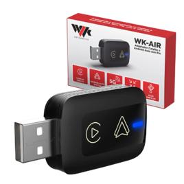Adaptador Sem Fio Carplay E Android Auto Universal Wi-fi WLK AUTOMOTIVE WK-AIR Cor Preto