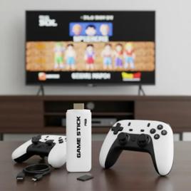Adaptador Videogame M15 Hdmi 2 Controles Players Branco Bivolt Stick Usb