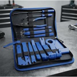 Kit Alicate Espátulas De Nylon Saca Grampo Presilha Forro Porta 19 Peças