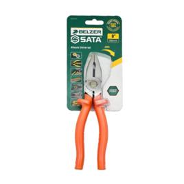 Alicate Universal 8'' Belzer Sata Isolado Aço Cromo-Vanádio Laranja