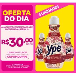 3 unidades Amaciante Concentrado Ypê LOccitane au Brésil 1 Litro