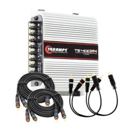 Amplificador Taramps Ts400 Com Kit Rca E Y Para Instalação