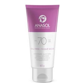 Anasol Protetor Solar Facial Oil Free • Toque Seco FPS70 60g
