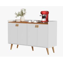 Aparador Sala Retrô Pés Palito Luana 4 Portas - Lojas K7