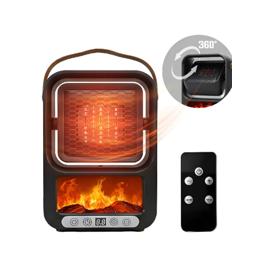 Aquecedor Portátil Quartzo Com Ventilador Remoto E Lcd 1600w