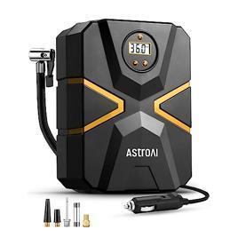 AstroAI Compressor de Ar Portátil S1, Calibrador de Pneu Portátil 150 PSI, Bomba de Encher Pneu de Carro 12V com Display LCD Com Desligamento Automático e Luz LED