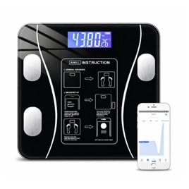 Balança Digital Bioimpedância Premium Bluetooth com App Saúde iOS Android para IMC