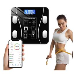 Balança Digital Corporal Bioimpedância, Aplicativo Fitness Usb