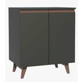 Balcão Madesa Reims 70cm 2 portas preto