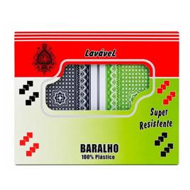 Baralho Duplo 108 Cartas 100% Plástico Lavável à Prova Dágua com Estojo - Mega Prime