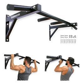 Barra Fixa De Parede Pull-up Modelo Externo Interno Completa Preto