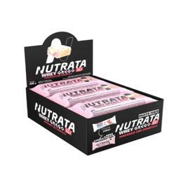 Barra Whey Grego 40g Display Com 12 Unidades Morango Com Chantilly Nutrata