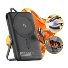 Basike Mini Power Bank Carregador Portátil Magnético Por Indução 10000mAh