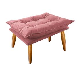 Bela Móveis Puff Opala Slim, Suede 42x55x35 cm