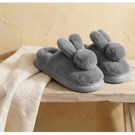 Pantufas Femininas Felpudas Coelhinho Fofo