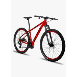 Bicicleta Aro 29 Gts Feel Full 21 Marchas Câmbios Shimano Cor Vermelho Tam Quadro 19