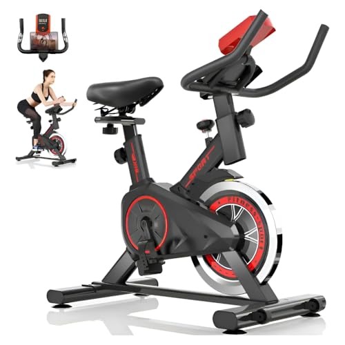 Bicicleta Ergométrica Bike Spinning Design Confortável e Ajustável, Vertical Silenciosa +100kg