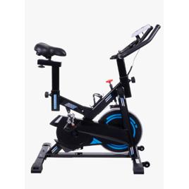 Bicicleta Spinning Mopower 2.0 Roda Inércia 17kg Suporta até 120kg Preto Azul