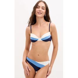 Biquini Calcinha Empina Bumbum em Microfibra Azul