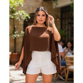 Blusa Bata Feminina Capa Estilo Boho