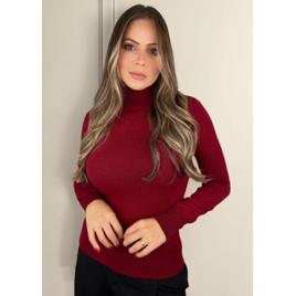 Blusa Cacharrel Feminina Lã Trico Tricot Gola Alta várias cores