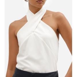 blusa feminina frente única off white