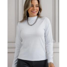 Blusa Flanelada Manga Comprida Gola Alta Lançamento