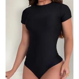 Body Feminino Lovii Slim Gola Redonda Manga Curta