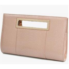 Bolsa feminina clássica de couro sintético com alça de ombro