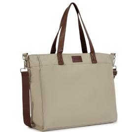 Bolsa Tote Daily Clear Gocase - Leve, Moderna e Minimalista (Bege e Caramelo)