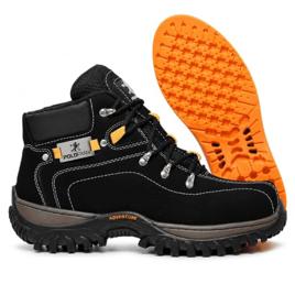 Bota Adventure Masculina Cano Médio Coturno Casual Trilha Solado Antiderrapante Confortável - Preto/44