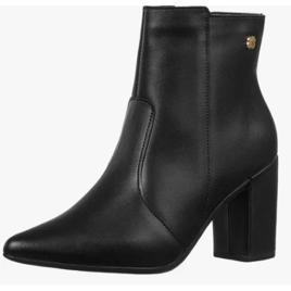 Bota Bico Fino Coturno Feminino Cano Curto Salto Confortável
