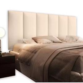Cabeceira Painel Imperial Estofada Queen Size Areia 1,60m
