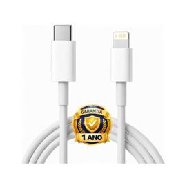 Cabo Carregador Compativel Com iPhone 6 7 8 X Xr Xs 11 12 13 14 Pro Max Turbo Tipo C Branco