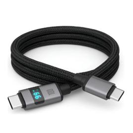 Cabo Carregador Rápido 100w Turbo Mostrador Led Usb Tipo C