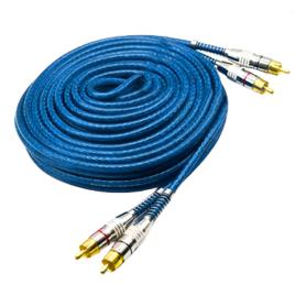Cabo Rca 5 Metros Plug Metal Blindado Banhado A Ouro Químico