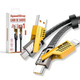 Cabo Usb 4 Em 1 65w Carregador Rápido Para iPhone Android 1m