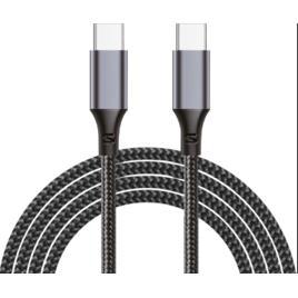 Cabo USB C Turbo Tipo C Trançado Compatível com iPhone, Samsung, Motorola, Xiaomi, 100w