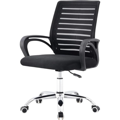 Cadeira de Escritório Home Office Ergonômica Stoel Basis Confortável Giratória com Ajuste de Altura em Tecido Mesh