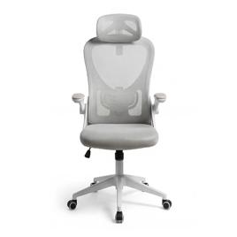 Cadeira de Escritório Husky Apta, Braço Retrátil, Até 120kg, Mesh Cinza, Reclínio 120º, Butterfly, Ajuste de Altura, Cinza