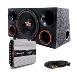 Caixa Trio Som Completa Bomber One 12 + Módulo Taramps