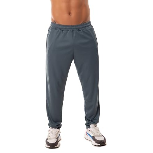 Calça Academia Esportivo Treino Corrida Com Bolsos Masculino (BR, Alfa, M, Regular, Regular, Cinza)