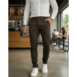 Calça Chino Marrom Masculina Premium - Aramis