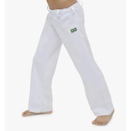 Calça De Capoeira Infantil Branca Brasilwear Abada Reforçado