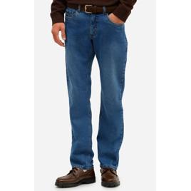 Calça jeans reta azul escuro