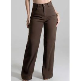 Calça Jeans Sawary Feminina Adulto Wide Leg.