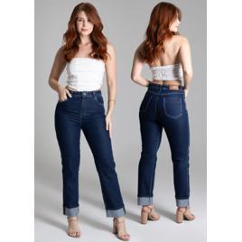 Calça Jeans Reta Feminina Sawary Lycra Elastano Original